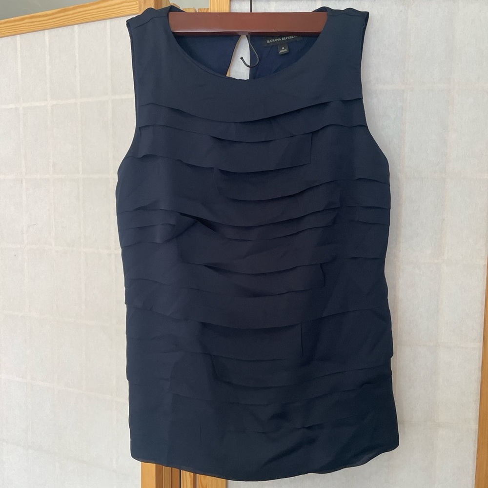 Banana Republic Navy Layered Blouse